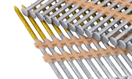 3"x0.131 BRIGHT DIAMOND POINT ROUND HEAD PLASTIC NAIL